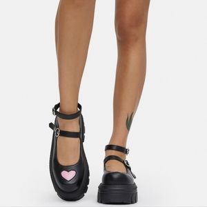Koi Footwear Heart Stomper Platform Mary Janes